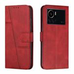 For Infinix Note 12 VIP Stitching Calf Texture Buckle Leather Phone Case(Red)