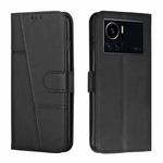 For Infinix Note 12 VIP Stitching Calf Texture Buckle Leather Phone Case(Black)
