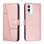 For Infinix Note 12i Stitching Calf Texture Buckle Leather Phone Case(Pink)