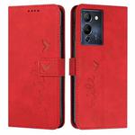 For Infinix Note 12 G96 Skin Feel Heart Pattern Leather Phone Case(Red)