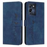 For Infinix Note 12 G96 Skin Feel Heart Pattern Leather Phone Case(Blue)
