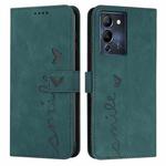 For Infinix Note 12 G96 Skin Feel Heart Pattern Leather Phone Case(Green)