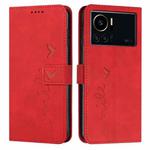 For Infinix Note 12 VIP Skin Feel Heart Pattern Leather Phone Case(Red)