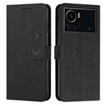 For Infinix Note 12 VIP Skin Feel Heart Pattern Leather Phone Case(Black)