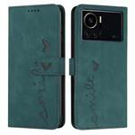 For Infinix Note 12 VIP Skin Feel Heart Pattern Leather Phone Case(Green)