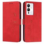 For Infinix Note 12/12 Pro Skin Feel Heart Pattern Leather Phone Case(Red)