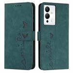 For Infinix Note 12/12 Pro Skin Feel Heart Pattern Leather Phone Case(Green)