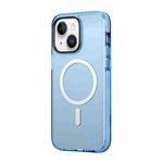 For iPhone 14 Plus ROCK Double-layer Armor Shield MagSafe Magnetic Phone Case (Blue)