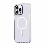 For iPhone 14 Pro Max ROCK Double-layer Armor Shield MagSafe Magnetic Phone Case (White)
