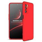 For OPPO A16 GKK Three Stage Splicing Full Coverage PC Phone Case(Red)