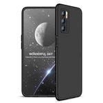 For OPPO A16 GKK Three Stage Splicing Full Coverage PC Phone Case(Black)