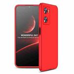 For OPPO A57 4G GKK Three Stage Splicing Full Coverage PC Phone Case(Red)