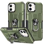 For iPhone 11 Ring Holder Armor Hybrid Phone Case (Green)