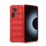 For Xiaomi Redmi K50 Ultra / Xiaomi 12T Magic Shield TPU + Flannel Phone Case(Red)