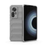 For Xiaomi Redmi K50 Ultra / Xiaomi 12T Magic Shield TPU + Flannel Phone Case(Grey)