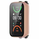 For OPPO Band 2 Tempered Glass Film PC Watch Case(Pink)