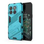 For OnePlus 10T 5G Punk Armor PC + TPU Phone Case with Holder(Blue)