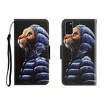 For Galaxy A41 Colored Drawing Horizontal Flip Leather Case with Holder & Card Slot & Wallet(Down Jacket Cat)