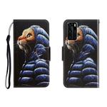 For Huawei P40 Colored Drawing Horizontal Flip Leather Case with Holder & Card Slot & Wallet(Down Jacket Cat)