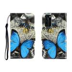 For Huawei P40 Colored Drawing Horizontal Flip Leather Case with Holder & Card Slot & Wallet(A Butterfly)