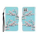 For Huawei P40 Lite Colored Drawing Horizontal Flip Leather Case with Holder & Card Slot & Wallet(Magnolia)