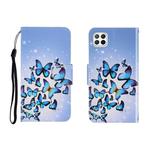 For Huawei P40 Lite Colored Drawing Horizontal Flip Leather Case with Holder & Card Slot & Wallet(Many Butterflies)
