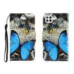 For Huawei P40 Lite Colored Drawing Horizontal Flip Leather Case with Holder & Card Slot & Wallet(A Butterfly)