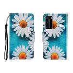 For Huawei P40 Pro Colored Drawing Horizontal Flip Leather Case with Holder & Card Slot & Wallet(Chrysanthemum)