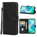 For Infinix Hot 12 Play NFC Leather Phone Case(Black)