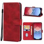For OPPO K10x Leather Phone Case(Red)