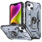 For iPhone 14 Plus Ring Holder Phone Case (Grey)