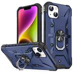 For iPhone 14 Plus Ring Holder Phone Case (Blue)