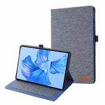For Huawei MatePad Pro 11 2022 Fabric Texture Horizontal Flip Leather Tablet Case(Blue)