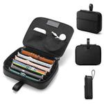 Multifunction Watch Strap Data Cable Slots Storage Bag(Black)