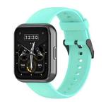 For Realme Watch 3 Solid Color Soft Silicone Watch Band(Teal)