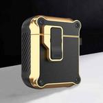 For AirPods 1 / 2 Wireless Earphone Eagle Electroplating Protective Case with Hook(Black)