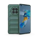 For Huawei Mate 50 Magic Shield TPU + Flannel Phone Case(Dark Green)