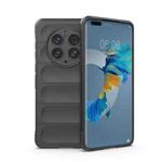 For Huawei Mate 50 Pro Magic Shield TPU + Flannel Phone Case(Dark Grey)