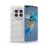 For Huawei Mate 50 Pro Magic Shield TPU + Flannel Phone Case(White)