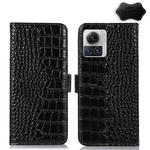For Motorola Moto X30 Pro 5G / Edge 30 Ultra 5G Crocodile Top Layer Cowhide Leather Phone Case(Black)