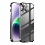 For iPhone 14 Plus Frosted Metal Phone Case (Black)