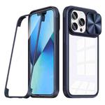 For iPhone 13 Pro Max 360 Full Body Sliding Camshield Phone Case(Blue)