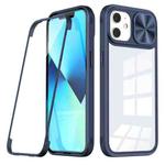 For iPhone 12 / 12 Pro 360 Full Body Sliding Camshield Phone Case(Blue)
