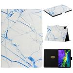 For iPad 11 Pro (2020) Horizontal Flip Leather Tablet Case with Holder & Card Slot & Sleep / Wake-up Function(White Marble)