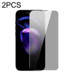 For iPhone 14 Pro 2pcs Baseus 0.3mm Nano Crystal Peep-proof Tempered Glass Film