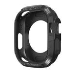 Three-proof TPU Carbon Fiber Protective Case For Apple Watch Ultra 49mm / Apple Watch Ultra 2 49mm(Black)