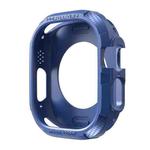 Three-proof TPU Carbon Fiber Protective Case For Apple Watch Ultra 49mm / Apple Watch Ultra 2 49mm(Blue)