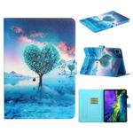 For iPad 11 Pro (2020) Painted Car Line TPU Horizontal Flip Leather Tablet Case with Holder & Card Slot & Sleep / Wake-up Function(Tree)