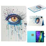 For iPad 11 Pro (2020) Painted Car Line TPU Horizontal Flip Leather Tablet Case with Holder & Card Slot & Sleep / Wake-up Function(Eyes)
