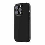 For iPhone 14 Integrated Metal Frosted Phone Case (Black)